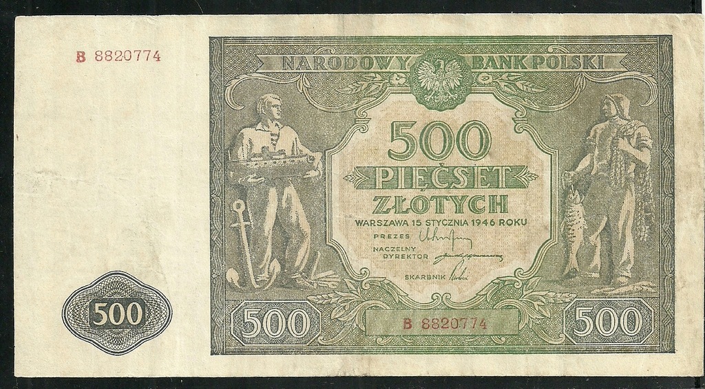 500 ZŁOTYCH-1946r.