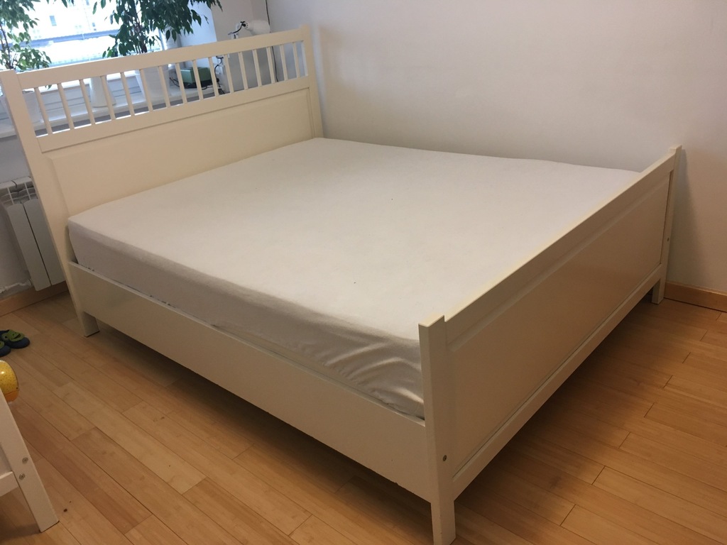 Rama łóżka Ikea Hemnes 160 cm biała + dno łóżka