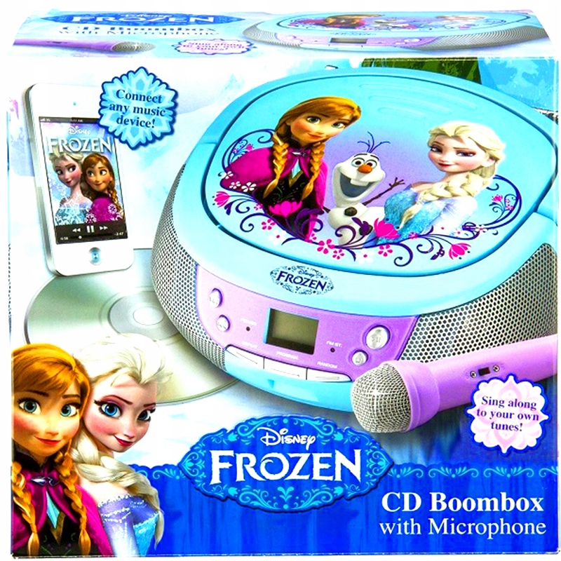 FROZEN BOOMBOX KARAOKE CD RADIO AUX ELSA ANNA 7316474285 oficjalne