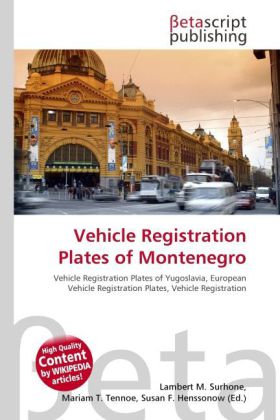 Vehicle Registration Plates of Montenegro