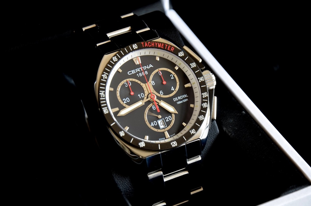 Certina Ds Royal Chronograph, Super Stan, Piękny