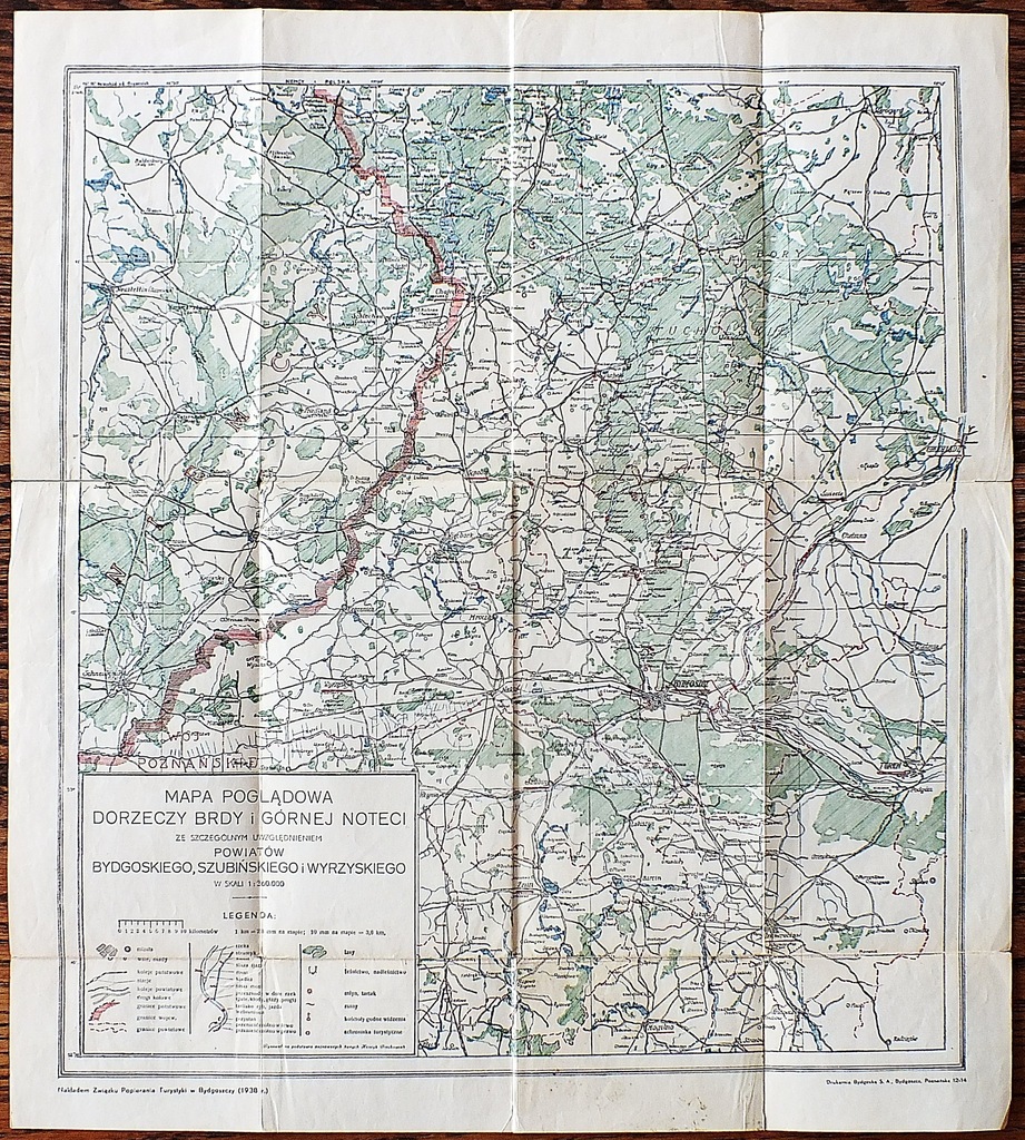 DORZECZE BRDY i NOTECI  ::  mapa poglądowa : 1938