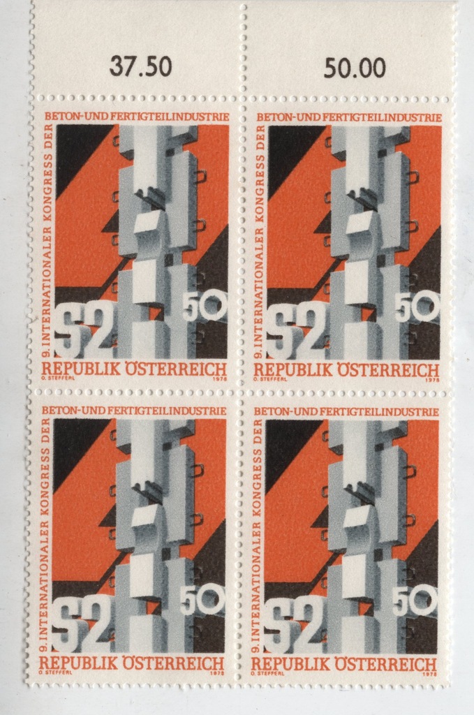 Kongres Betoniarstwo, Austria 1978, arkusik 4 szt.