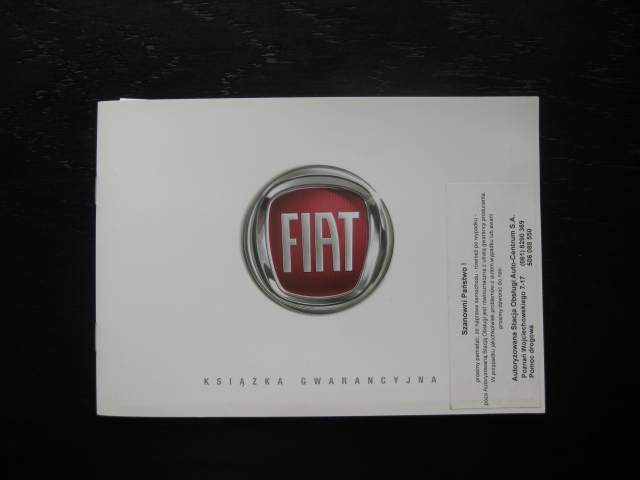 FIAT książka serwisowa przeglądów FIAT 2007 rok