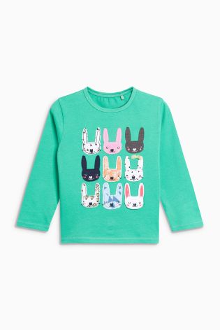 Next Super bluzeczka króliczki bunny zieleń 98NOWA