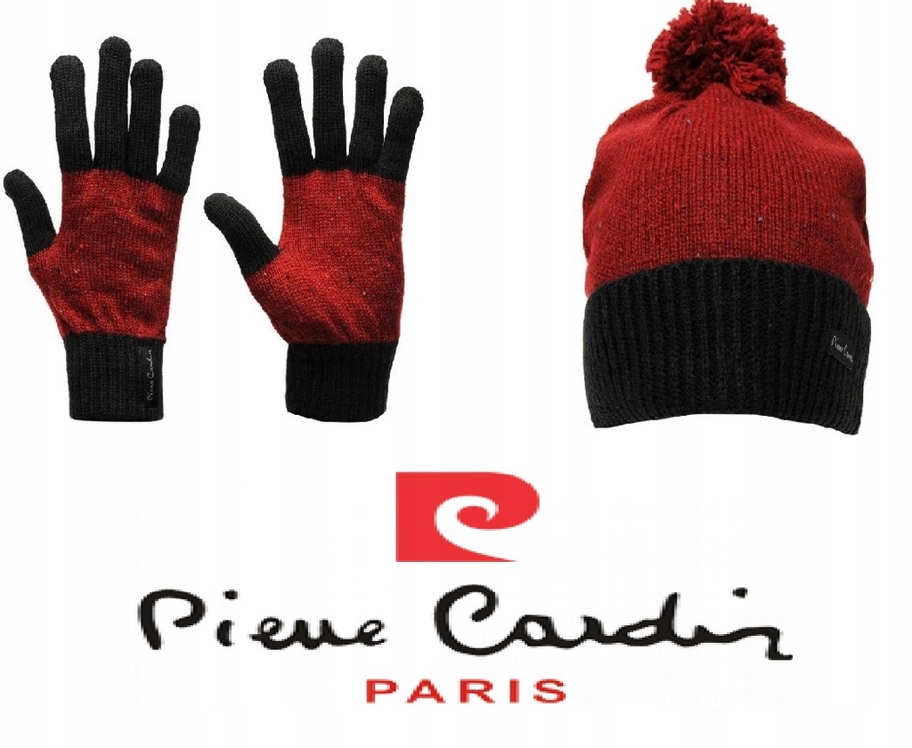 Zestaw zimowy Pierre Cardin czapka + rekawiczki