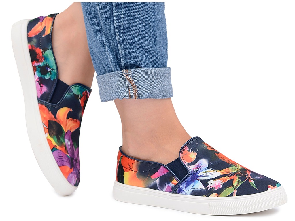 WSUWANE TENISÓWKI SLIP ON TRAMPKI KWIATY VICES 39
