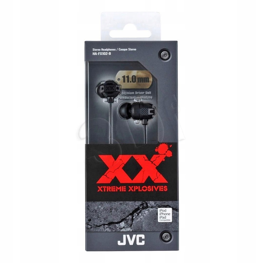 Słuchawki douszne JVC HA-FX102BE (czarne)