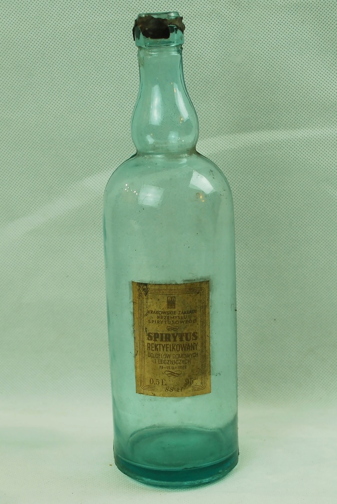 Butelka Spirytus Retyfikowany K.Z.P.S. KRAKÓW 1955
