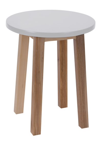 Kwietnik stołek na kwiaty biały 30cm drewniany 107