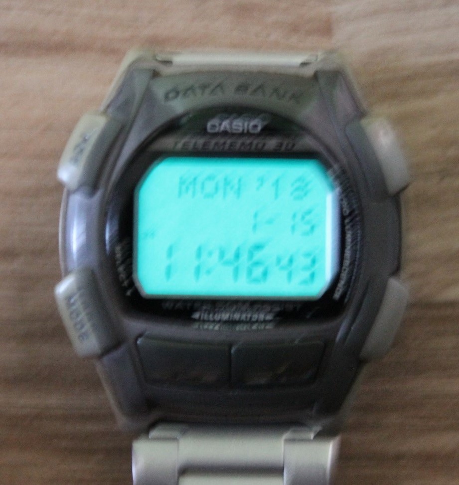 casio data bank illuminator