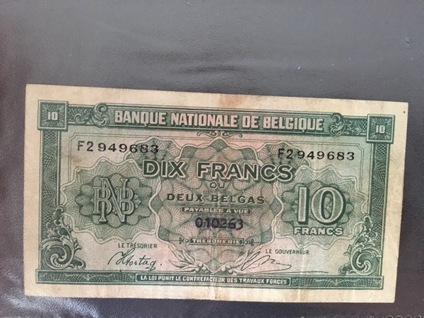 10 franków, BELGIA