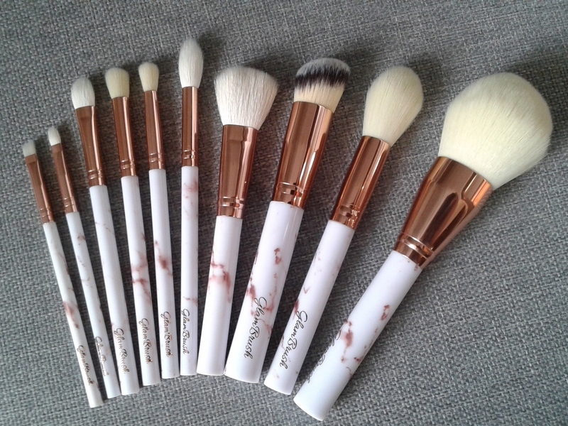 Glambrush zestaw pędzli marmurkowy jak nowy