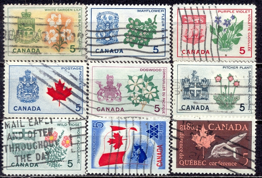 KANADA 1964 r - Kwiaty i herby prowincji.