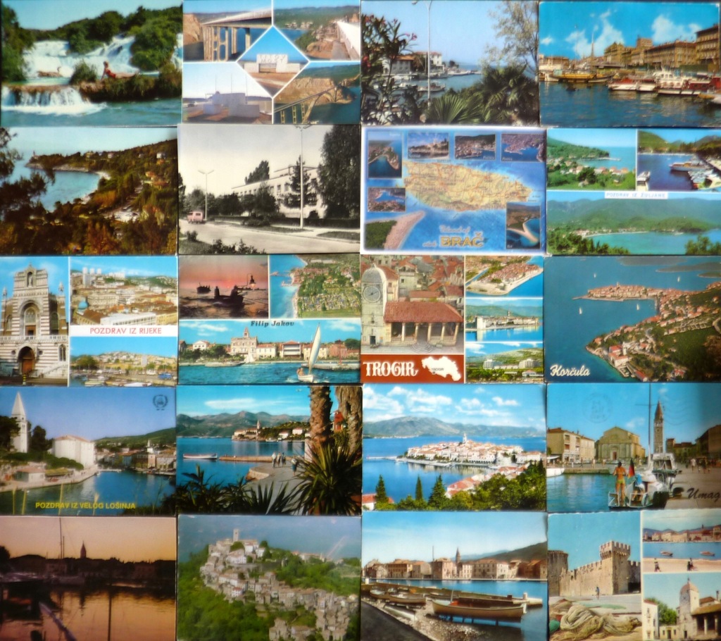 Chorwacja - 50 widokówek - pocztówki zestaw 1
