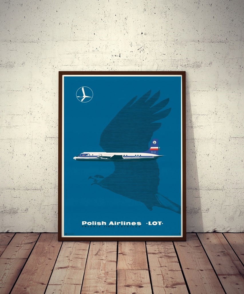 Plakat Polish Airlines Polskie Linie Lotnicze LOT