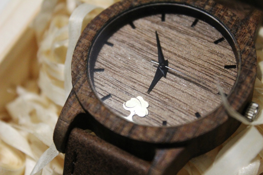Drewniany zegarek OLD OAK idealny wysyłka GRATIS