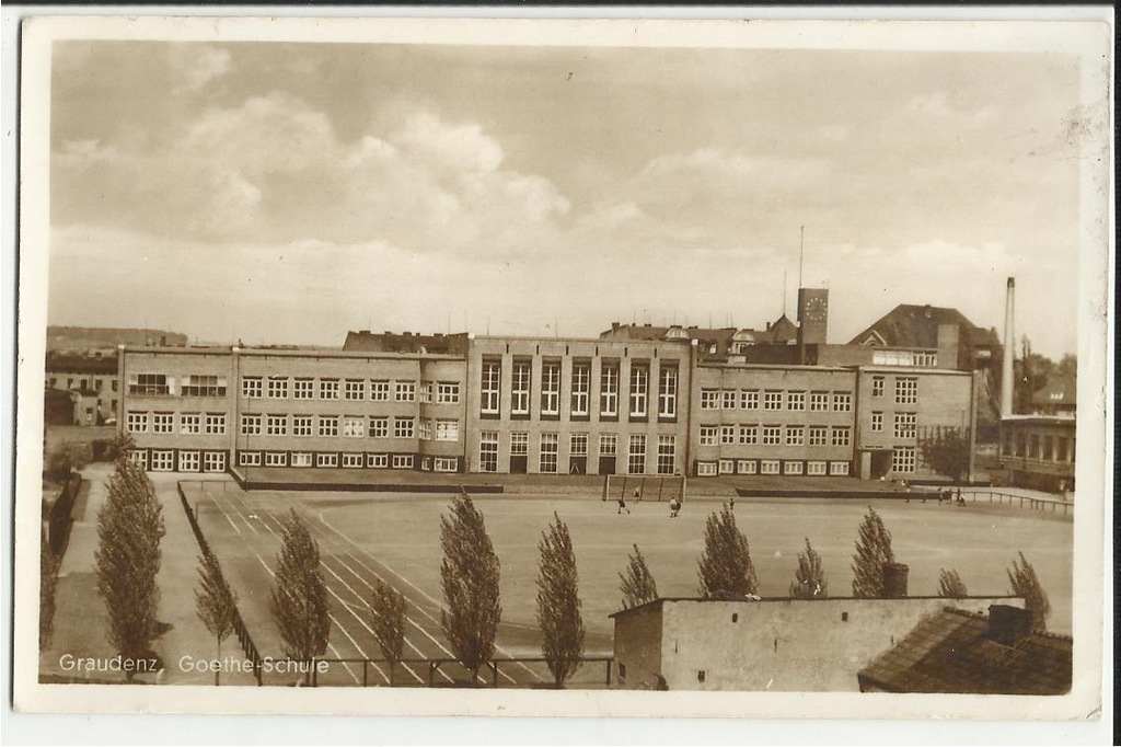 Grudziądz Graudenz Szkoła Goethego ok 1940 rok