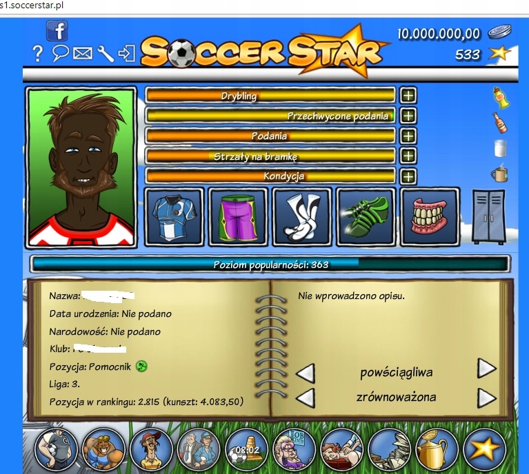 Soccerstar Konto S1 gra - 7526372275 - oficjalne archiwum Allegro