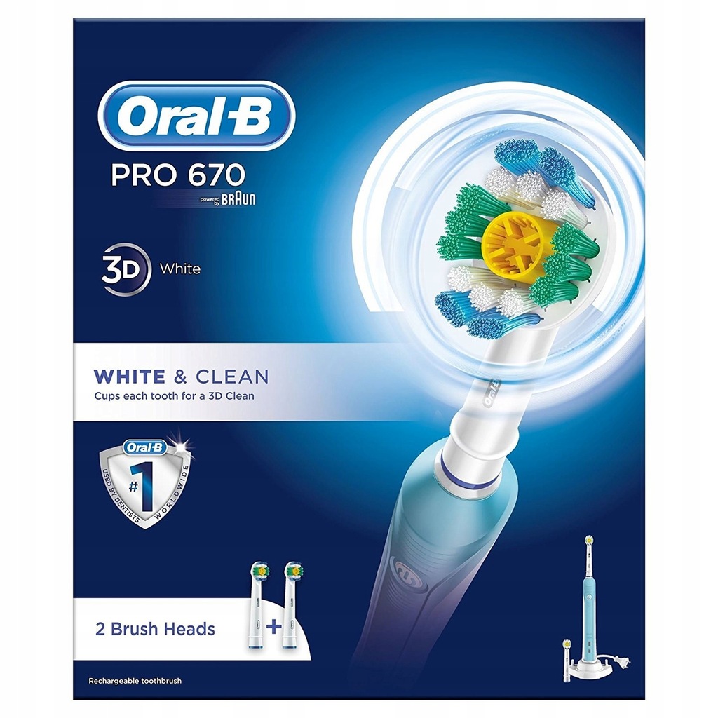 ORAL-B PRO 670 3D WHITE & CLEAN BRAUN 4głow-26