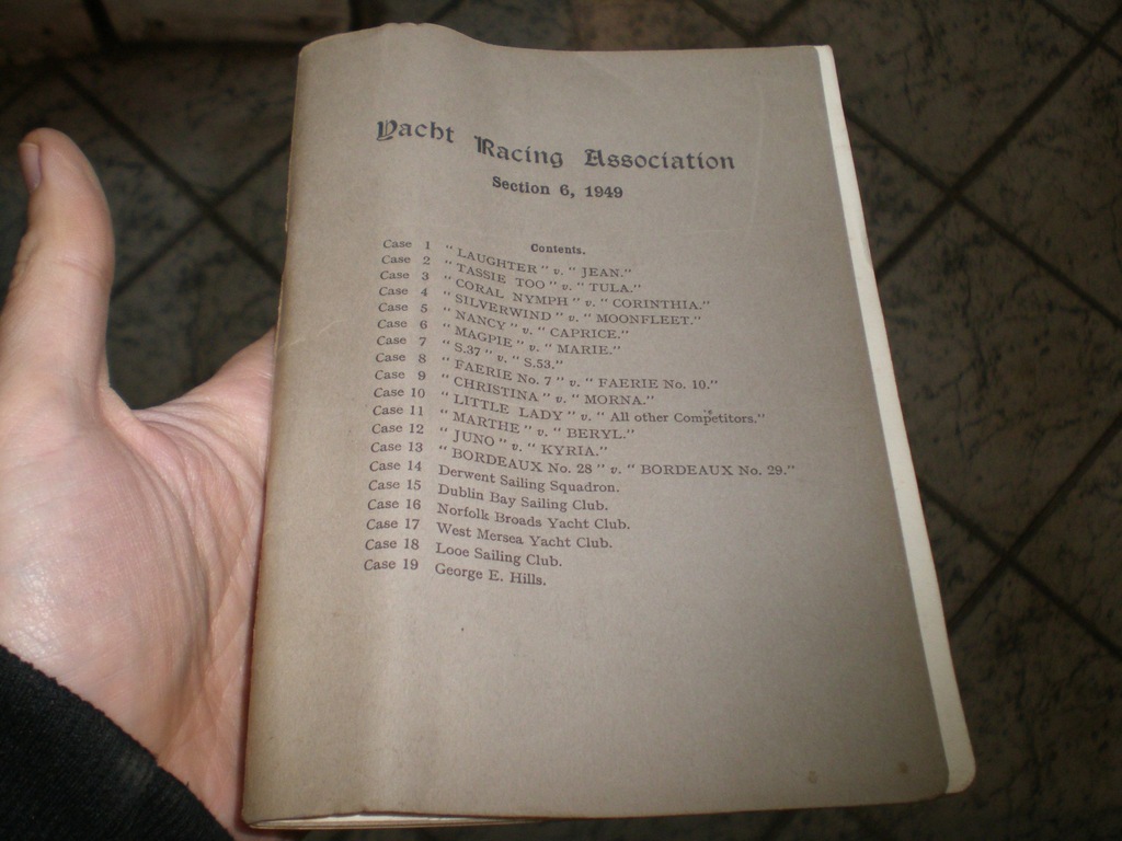 YACHT RACING ASSOCIATION - wydawnictwo z 1949