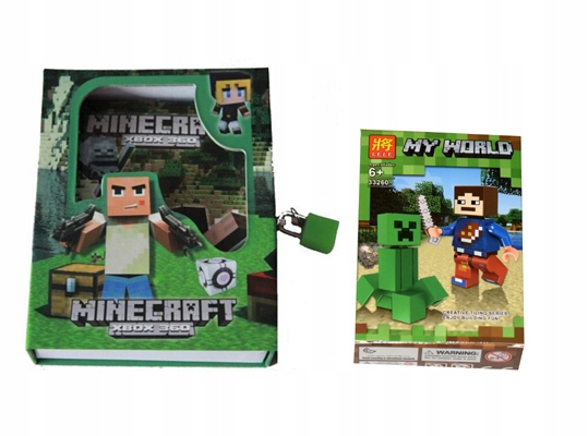 ZESTAW DLA CHŁOPCA MINECRAFT PAMIĘTNIK KLOCKI S131