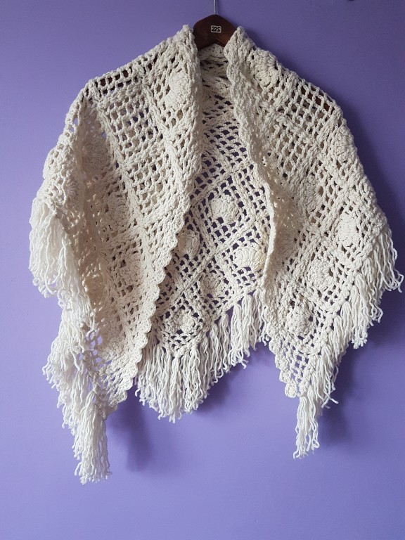 Chusta na szydełku, chusta handmade 160/65