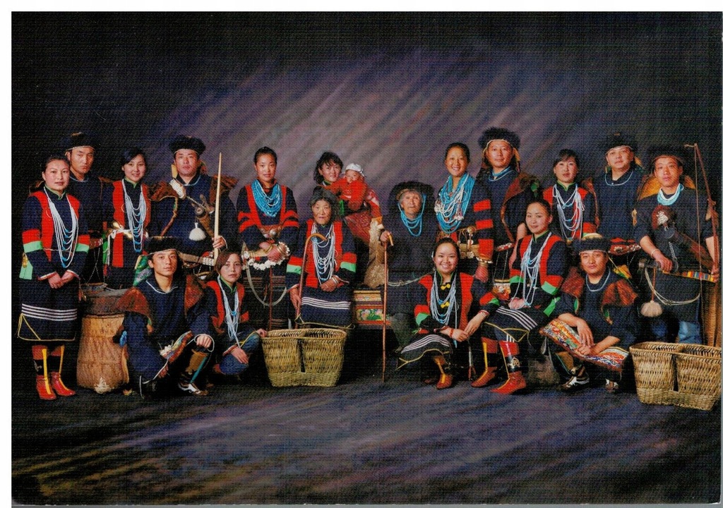 Pocztówka Chiny ludność Lhoba Tybet folklor