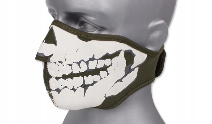 101 Inc. - Maska neoprenowa 3D Skull - Zielony OD