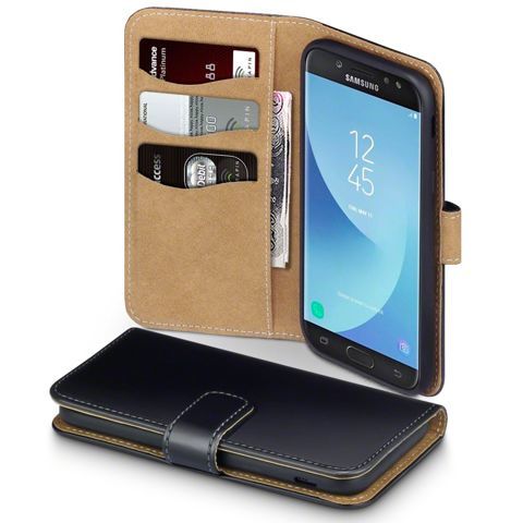 ETUI Z KLAPKĄ - SAMSUNG GALAXY J5 2017 - CZARNE