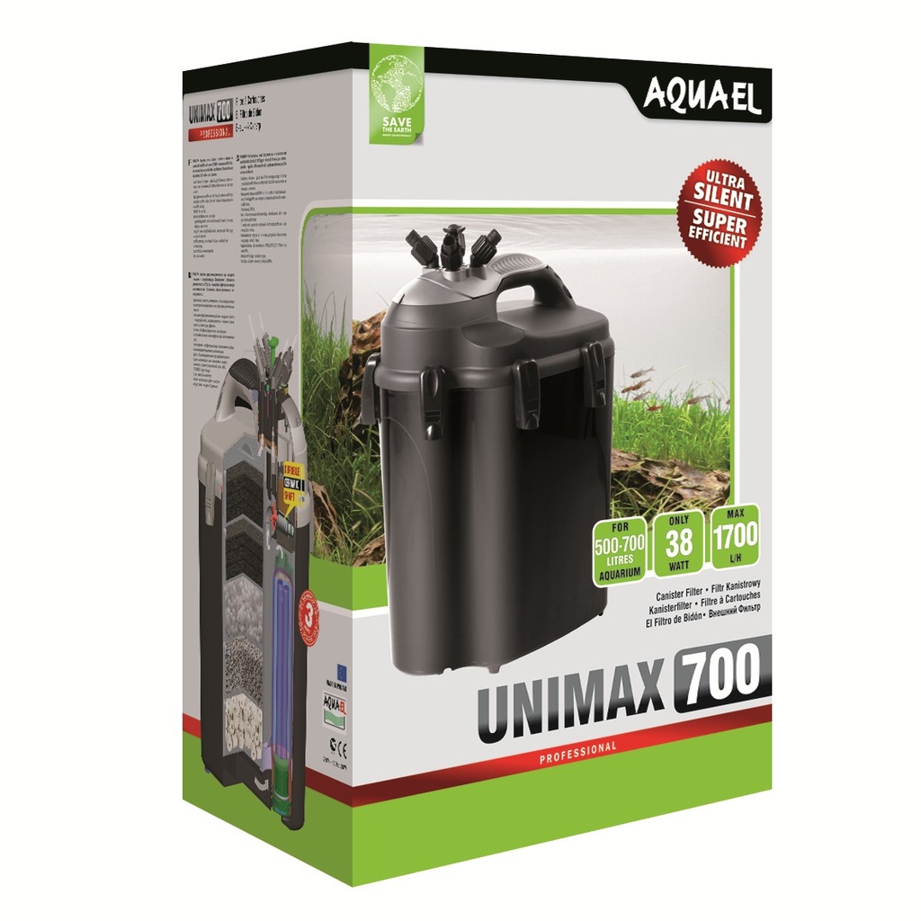 AQUAEL FILTR ZEWNĘTRZNY UNIMAX 700 DO 700L +GRATIS