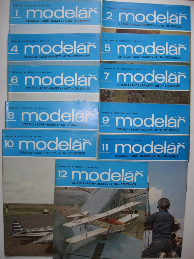 Modelarz MODELAR czeski 11 numerów 1985