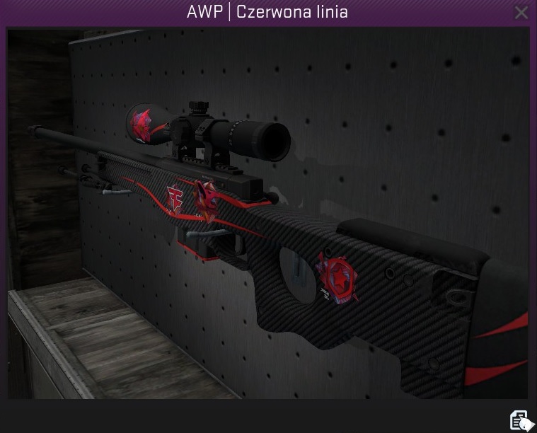 SKIN AWP CZERWONA LINIA (Redline) MW 4/5 CS GO