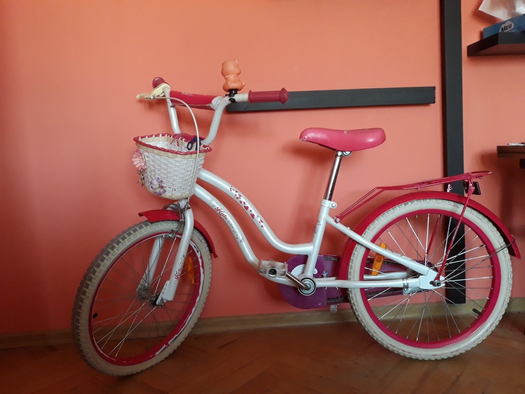 Rowerek dziewczęcy kate bike różowo-biały 20 cali
