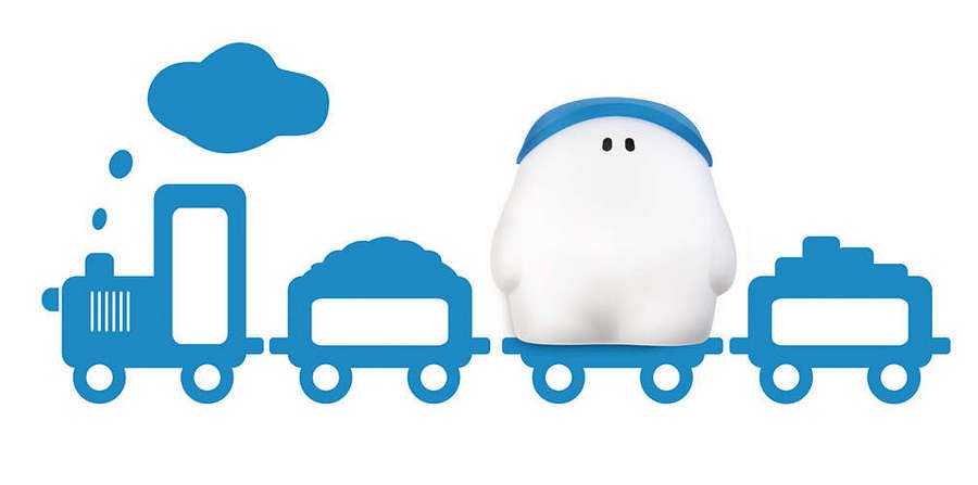 Niebieski kinkiet dziecięcy BUDDY TRAIN Philips