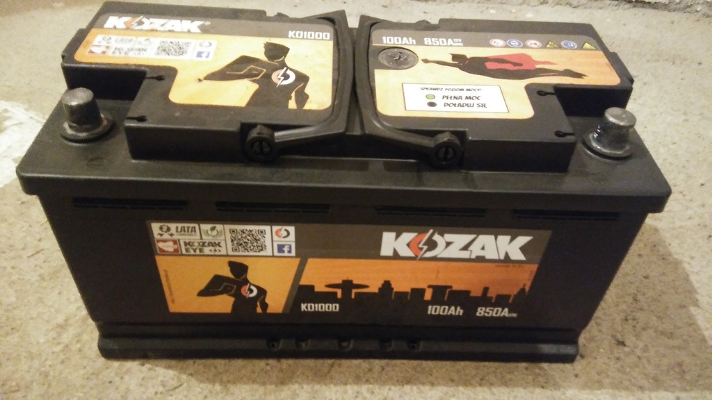 Akumulator KOZAK 100Ah/890A 12V Prawy +