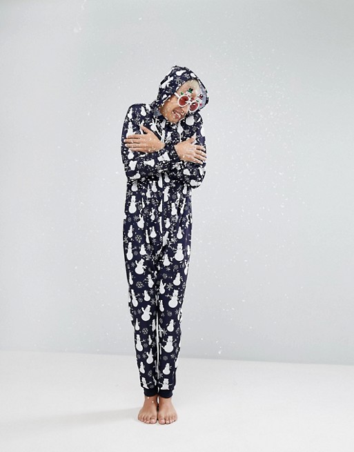 ASOS SSDD PIŻAMA ŚWIĄTECZNA, SNOWMAN, M(38) EA030B