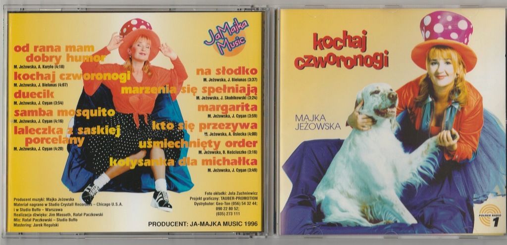 MAJKA JEŻOWSKA Kochaj Czworonogi CD wydanie 1996