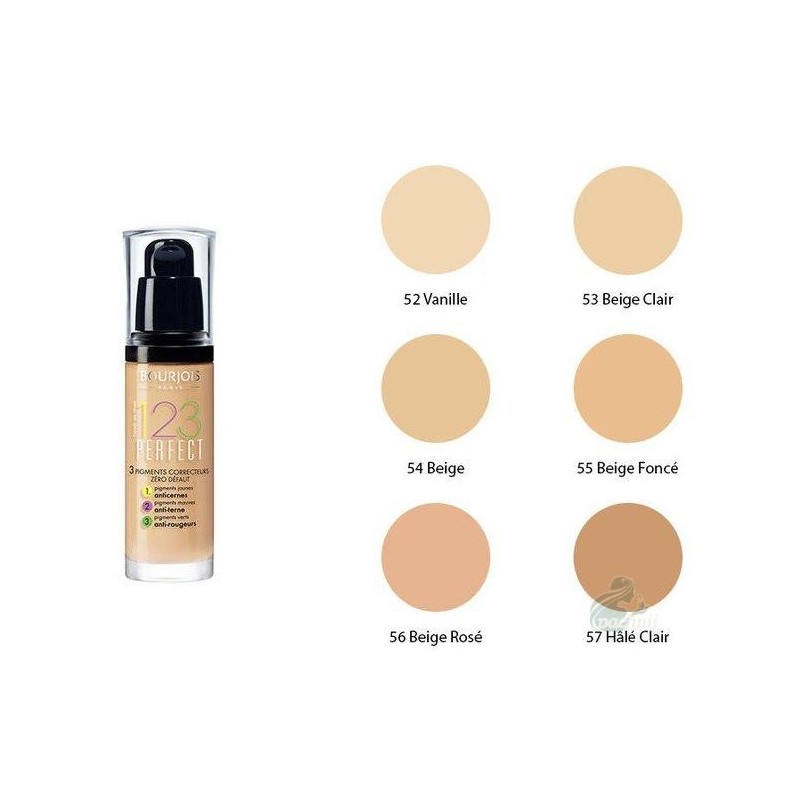 BOURJOIS 123 PERFECT PODKŁAD 51 VANILLA CLAIR