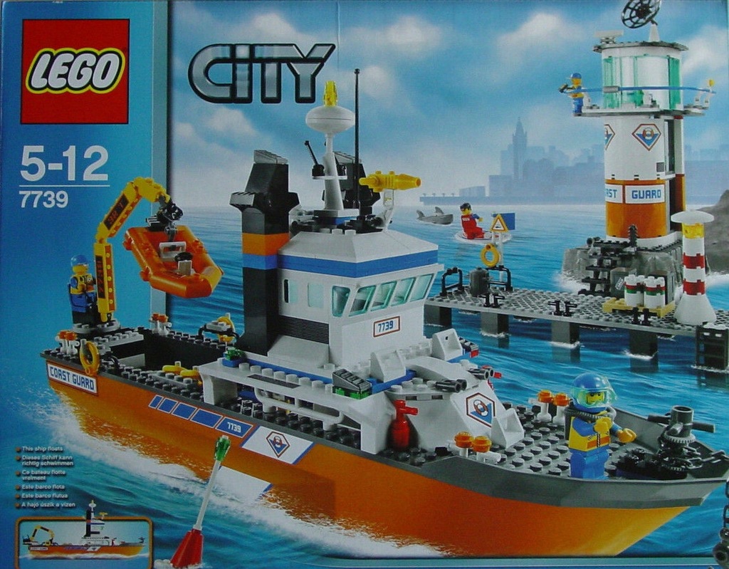 LEGO CITY STATEK STRAŻY PRZYBRZEŻNEJ 7739