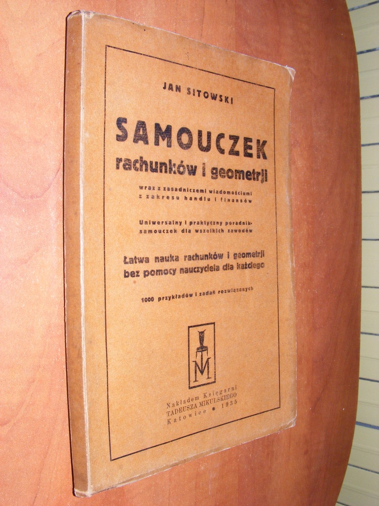 SITOWSKI - SAMOUCZEK RACHUNKÓW I GEOMETRII 1935