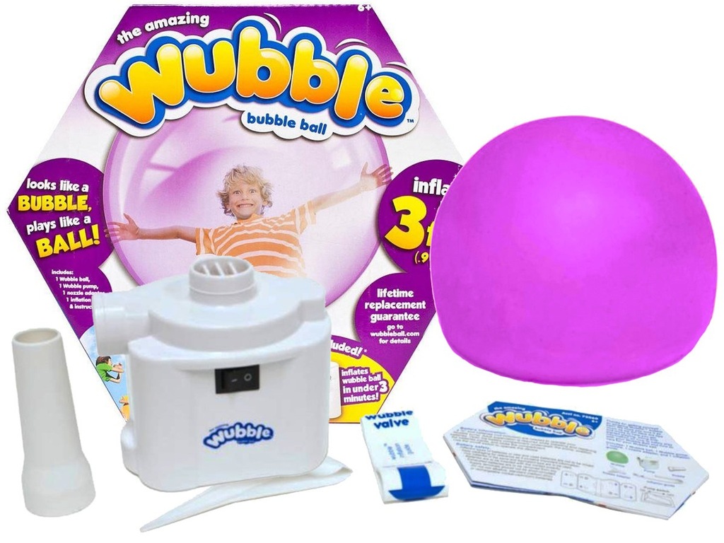 BAŃKOPIŁKA WUBBLE +pompka FIOLETOWA NOWA duża Cobi