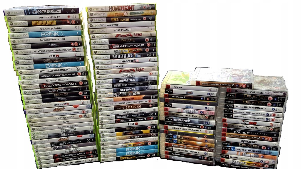 ZESTAW PAKIET HURT 101 SZTUK GIER GRY PS3 XBOX360
