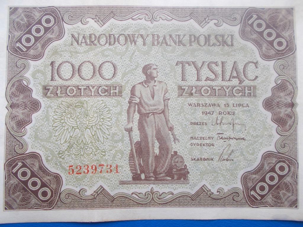 1.000 Złotych-1947-G 5239731-RZADKI!!!