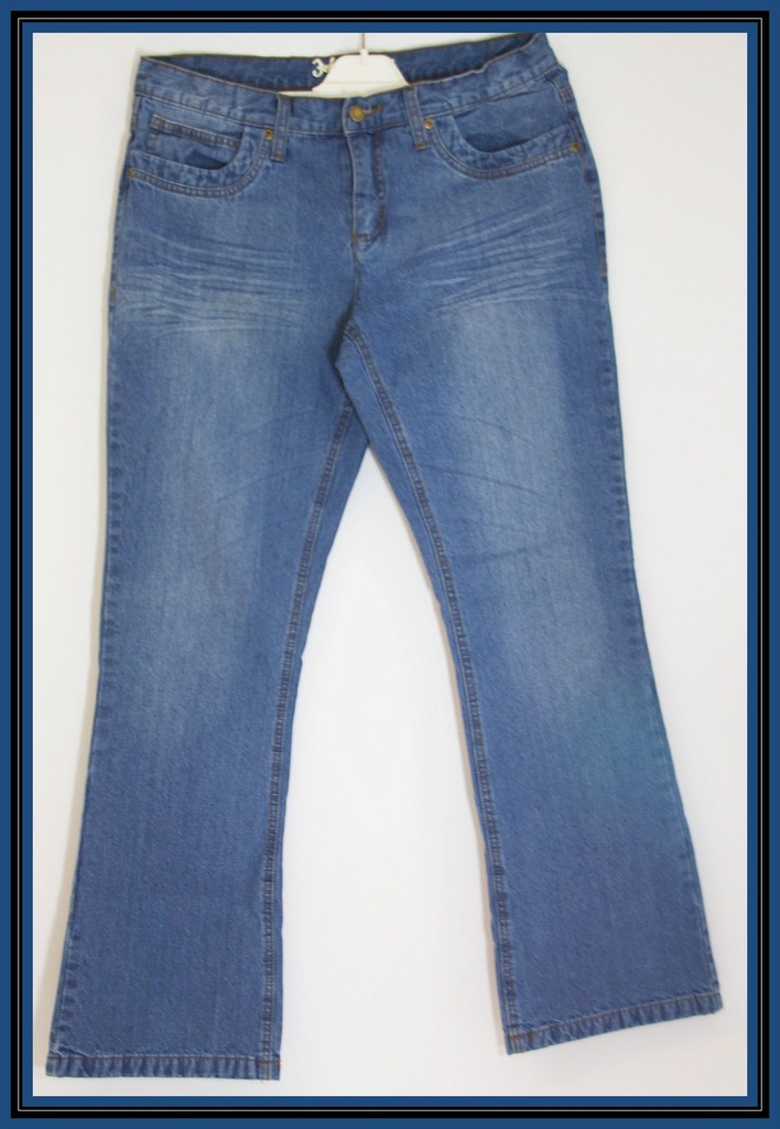 Spodnie jeans OCIEPLANE flanelką Bawełna R 42/44