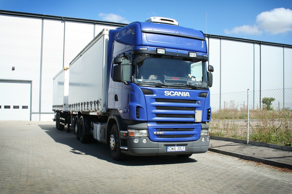Scania R440 Tandem firanka z windą rama BDF