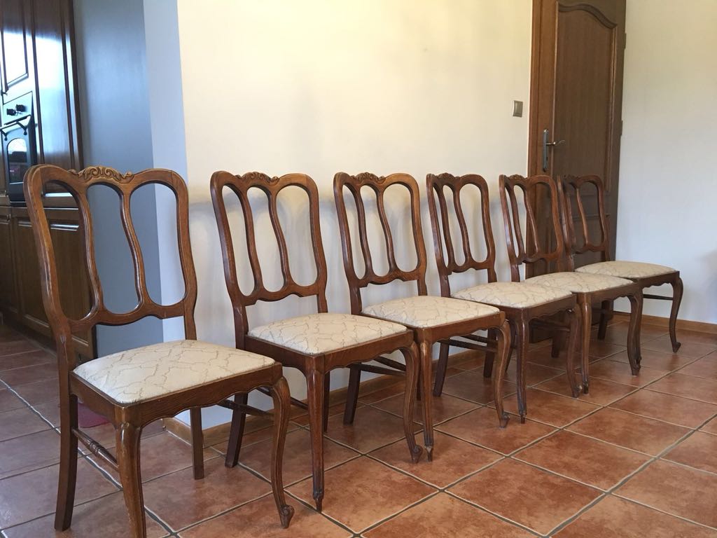 Krzesła antyki zestaw 6 krzeseł