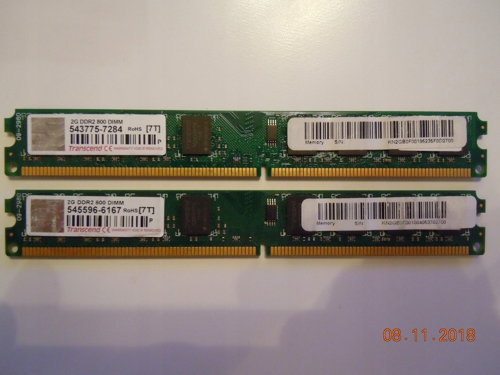 TRANSCEND DDR2 4GB 800MHz DIMM 2x2GB - 7661450778 - oficjalne archiwum ...