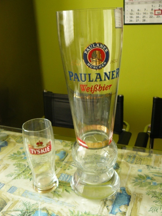 Wielki Pokal,szklanka Paulaner 3 litry-Euro 2008