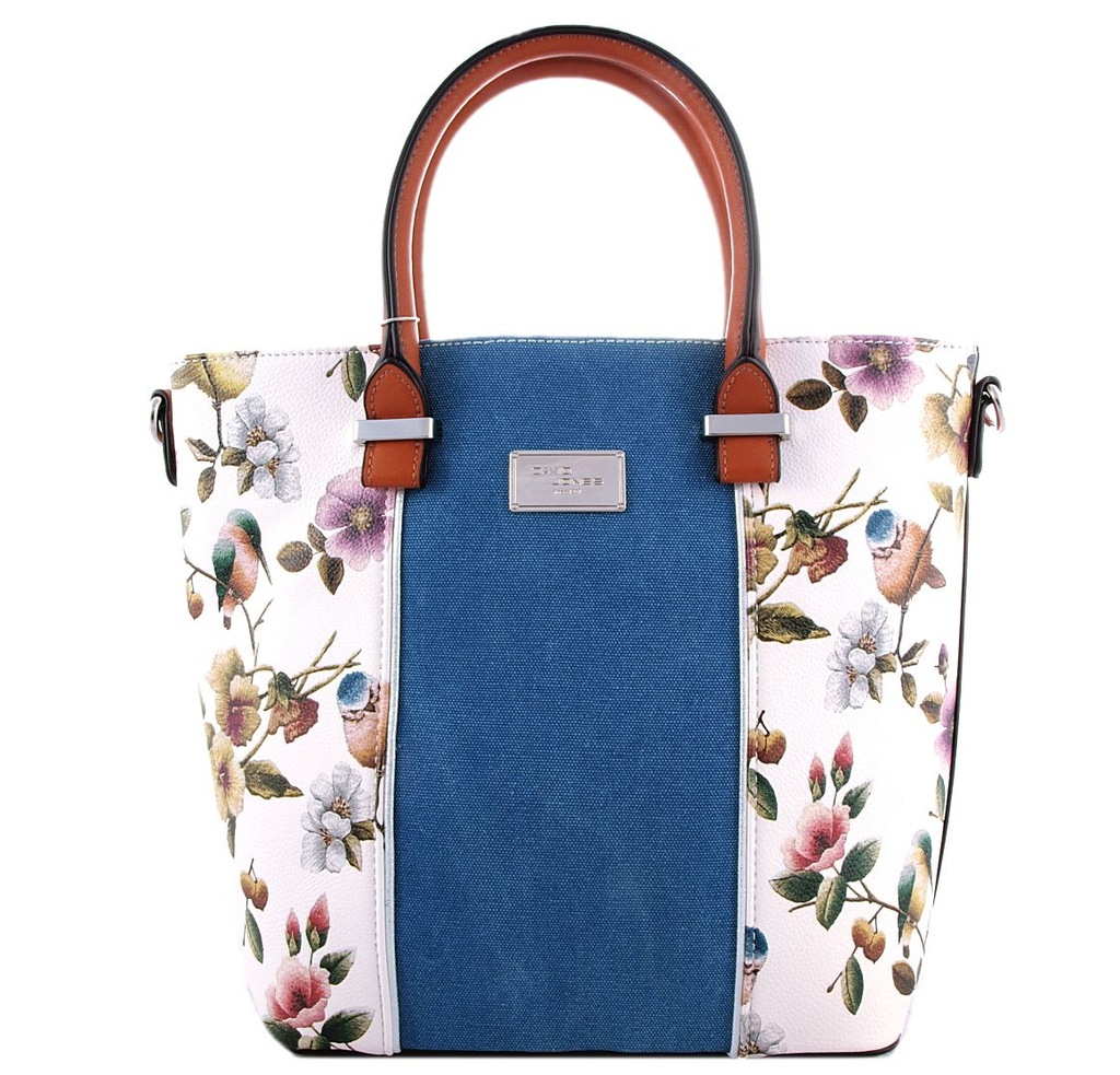 DAVID JONES TOREBKA SHOPPER KWIATY AKTÓWKA WIOSNA